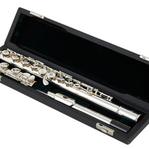 PEARL FLUTES PF525RE FLAUTO TRAVERSO ARGENTATO FORI APERTI E BOCCOLA IN ARGENTO CON MI SNODATO  PF52