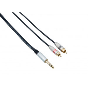 BESPECO RCZ150 1,5 MT Cavo interlink – jack stereo Ø 6,3 mm – 2 x RCA