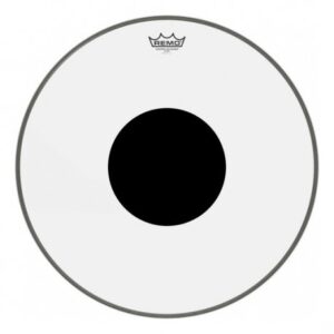 REMO CS132010 PELLE BATTERIA CONTROLLED SOUND BLACK DOT TRASPARENTE 20″ PER CASSA CS-1320-10