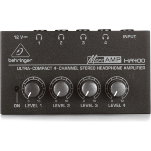 HA400 MICRO AMP BEHRINGER AMPLIFICATORE PER CUFFIE 4 CANALI STEREO MICROAMP HA-400