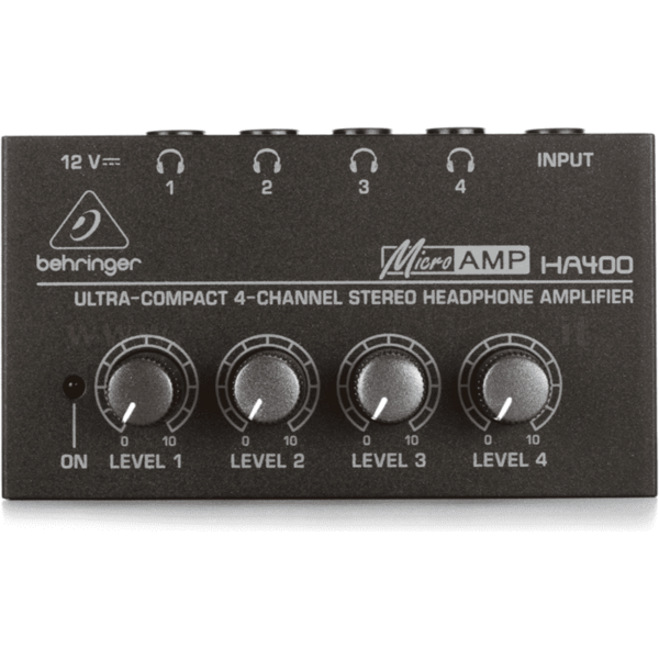 HA400 MICRO AMP BEHRINGER AMPLIFICATORE PER CUFFIE 4 CANALI STEREO MICROAMP HA-400