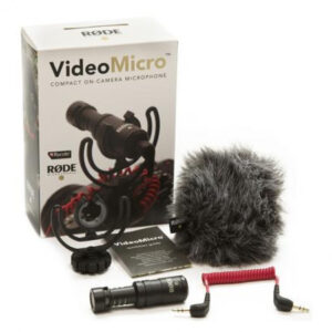 RODE VIDEOMICRO MICROFONO CARDIOIDE PER FOTOCAMERA CON SOSPENSIONE ELASTICA E FILTRO ANTI-VENTO
