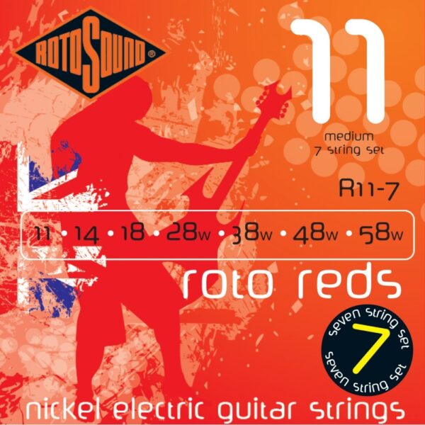 ROTOSOUND R11-7 MUTA CORDE PER CHITARRA ELETTRICA 7 CORDE 11 14 18 28w 38w 48w 58w R117
