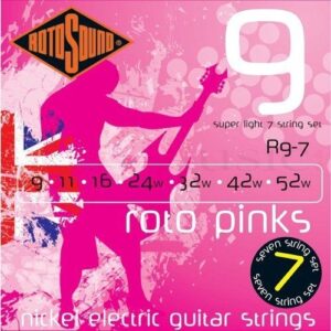 ROTOSOUND R9-7 MUTA CORDE PER CHITARRA ELETTRICA 7 CORDE 9 11 16 24w 32w 42w 52w  R97