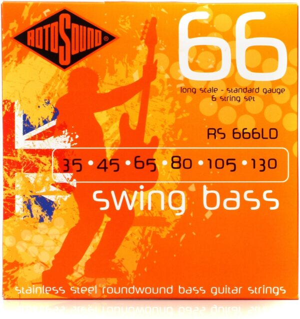 ROTOSOUND RS666LD MUTA CORDE PER BASSO 6 CORDE .35, .45, .65, .80, .105, .130 RS-66-6-LD