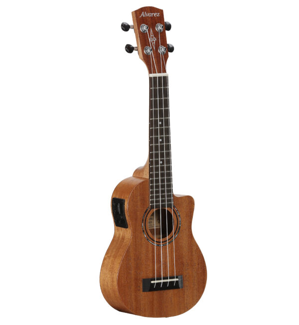ALVAREZ RU22SCE UKULELE ELETTRIFICATO SOPRANO SPALLA MANCANTE IN MOGANO RU-22-SCE