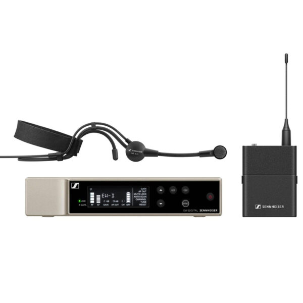 SENNHEISER EWDME3 SET (R4-9) SET RADIOMICROFONO WIRELESS CON RICEVITORE FISSO, BODYPACK E MICROFONO