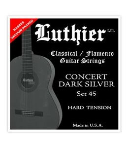 LUTHIER CL45 SET MUTA DI CORDE PER CHITARRA CLASSICA CONCERT DARK SILVER HARD TENSION CL-45