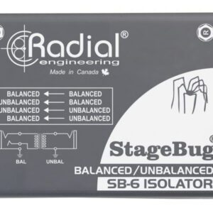 RADIAL SB6 STAGEBUG STEREO LINE ISOLATOR ISOLATORE AUDIO PASSIVO SB-6