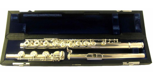 MURAMATSU GX-III RBEOH HEAVY FLAUTO TRAVERSO CON TESTATA E CORPO IN ARGENTO FORI APERTI DISCENDENTE