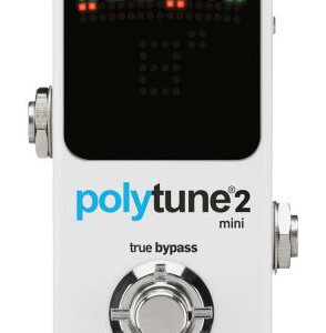 TC ELECTRONICS POLYTUNE 2 MINI BIANCO ACCORDATORE POLIFONICO PER CHITARRA E BASSO BIANCO