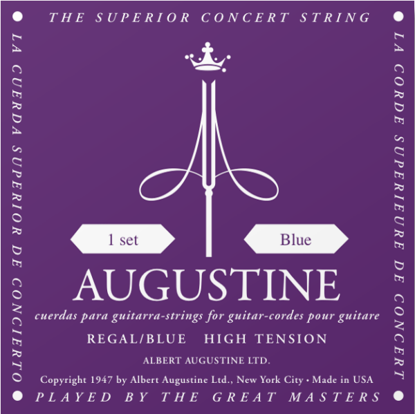 AUGUSTINE REGAL BLUE  MUTA DI CORDE PER CHITARRA CLASSICA TENSIONE ALTA HIGH TENSION