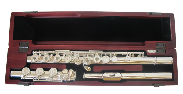 PEARL FLUTES PF695 RBE DOLCE FLAUTO TRAVERSO ARGENTO FORI APERTI CON MI SNODATO  PF695RBE