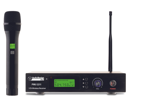 AUDIODESIGN PMU 2211 SISTEMA WIRELESS UHF RADIOMICROFONO 1 CANALE E 1 PALMARE