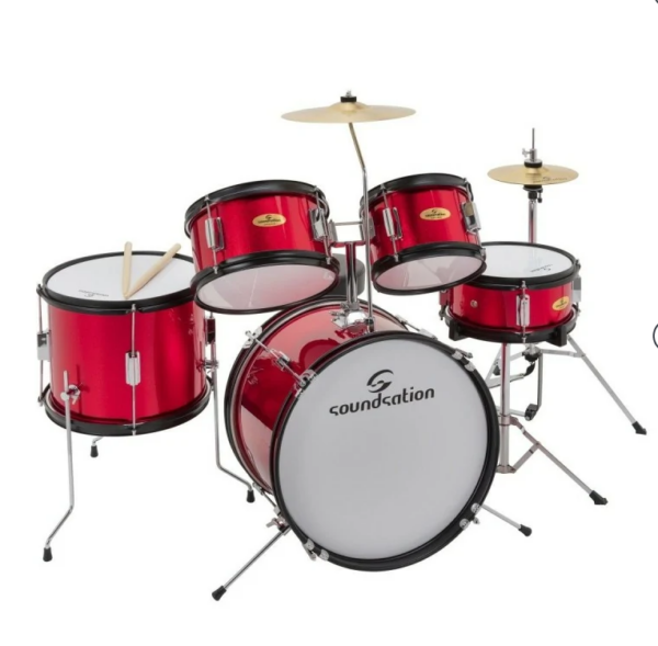 SOUNDSATION JDK-100 MD BATTERIA JUNIOR ACUSTICA PER BAMBINI COLORE ROSSO METALLICO