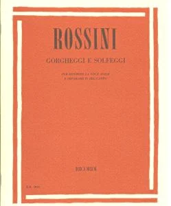 ROSSINI GORGHEGGI E SOLFEGGI METODO LIBRO EDIZIONI RICORDI