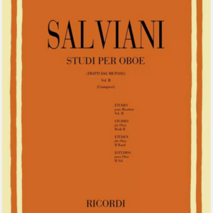 SALVIANI STUDI PER OBOE VOL.II ( GIAMPIERI ) VOLUME 2 LIBRO METODO EDIZIONI RICORDI