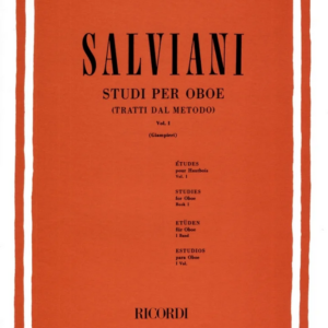 SALVIANI STUDI PER OBOE VOL.I ( GIAMPIERI ) VOLUME 1 LIBRO METODO EDIZIONI RICORDI
