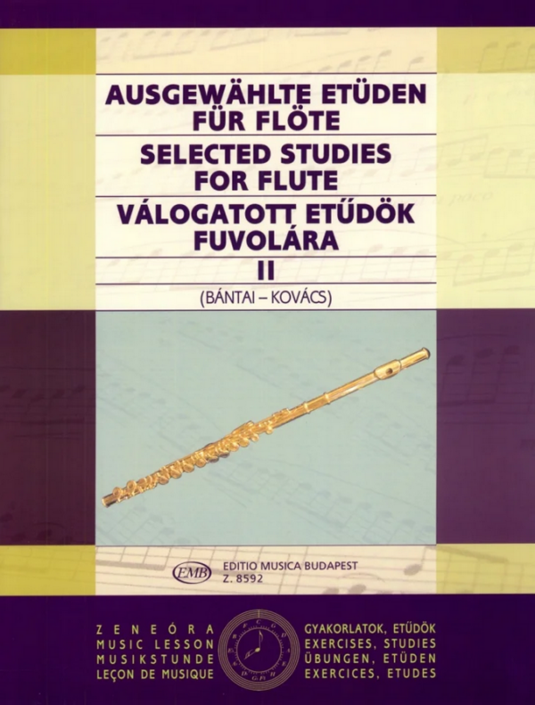 SELECTED STUDIES FOR FLUTE II, 2 LIBRO METODO PER FLAUTO EDIZIONI MUSICA BUDAPEST