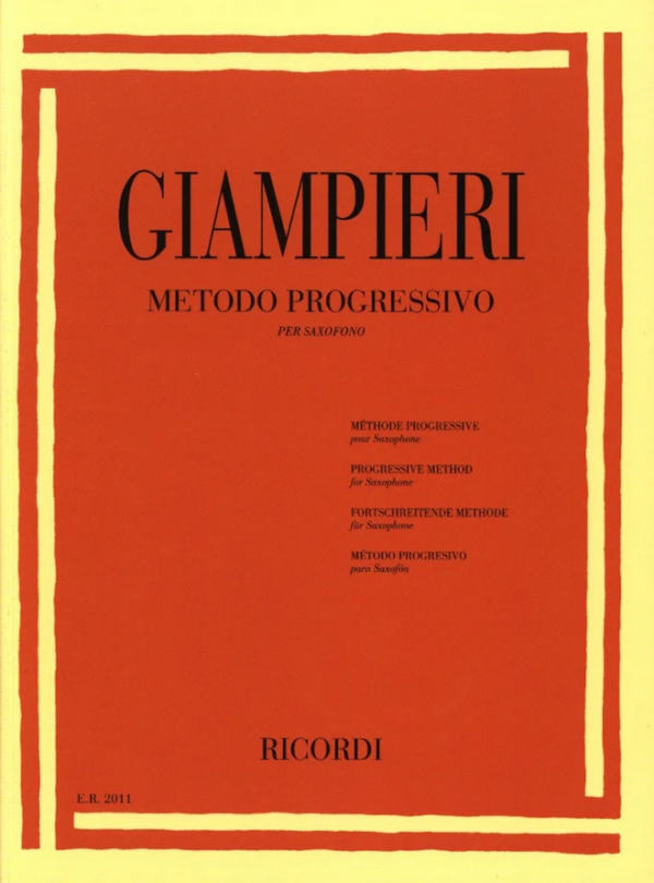 GIAMPIERI METODO PROGRESSIVO PER SAX SASSOFONO  LIBRO METODO EDIZIONI RICORDI