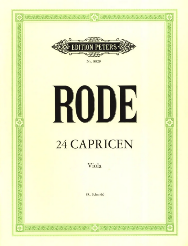RODE 24 CAPRICEN VIOLA LIBRO METODO EDIZIONI PETERS