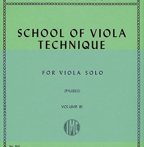 SCHRADIECK SCHOOL OF VIOLA TECNIQUE VOLUME 3  LIBRO METODO EDIZIONI INTERNETIONAL MUSIC COMPANY
