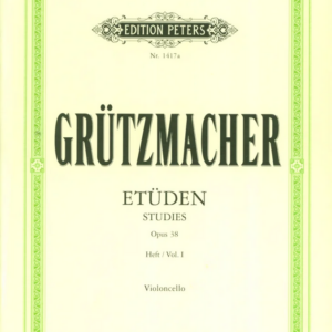 GRUTZMACHER ETUDEN OPUS 38. HEFT 1 VIOLONCELLO LIBRO METODO EDITION PETERS