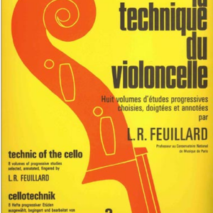 LA TECNIQUE DU VIOLONCELLE L.R. FEUILLARD VOLUME 2 LIBRO METODO PER VIOLONCELLO EDIZIONI DELRIEU