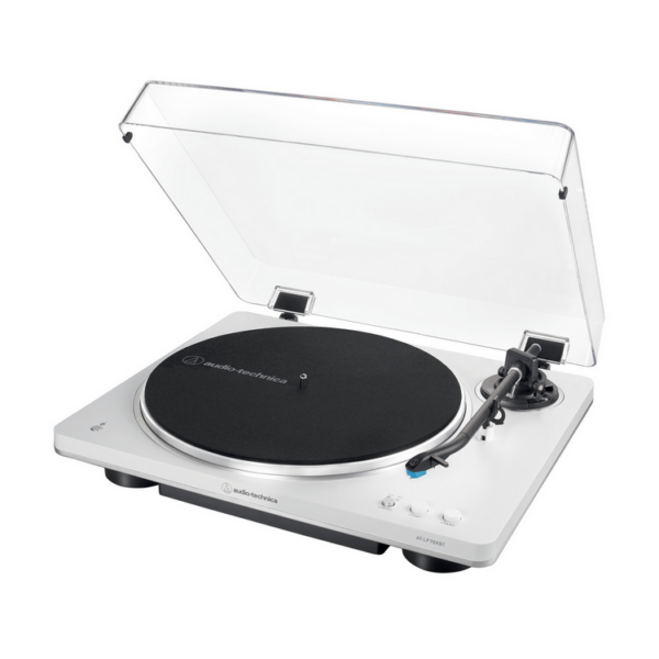 AUDIO TECHNICA   AT LP70XBTWA GIRADISCHI CON TRASMISSIONE A CINGHIA  ARGENTO BIANCO