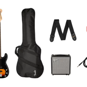 SQUIER BY FENDER AFFINITY PRECISION PJ BASS LRL 3- COLOR SUNBURST R15 PACK KIT CON BASSO ELETTRICO,