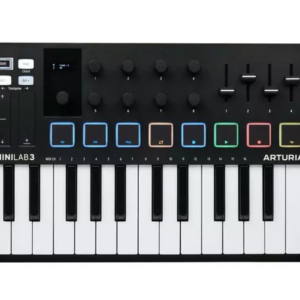 ARTURIA MINILAB 3 TASTIERA CONTROLLER USB 25 TASTI MINI, 8 PAD RGB, 8 ENCODER ROTATIVI BLACK