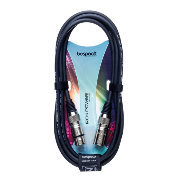 BESPECO CAVO AUDIO IROMB1000BK METRI 10 XLR MASCHIO XLR FEMMINA