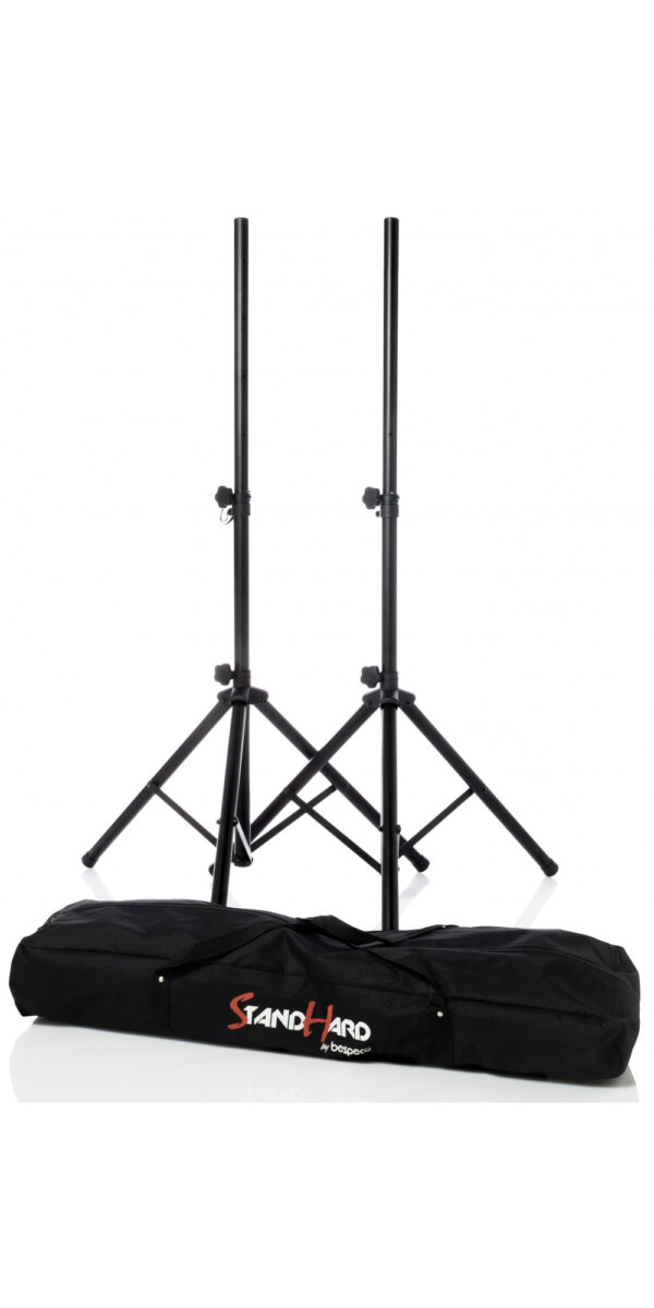 BESPECO SH70N COPPIA DI SUPPORTI STATIVI PER CASSE CON BORSA DA TRASPORTO PIANTANE SH-70-N