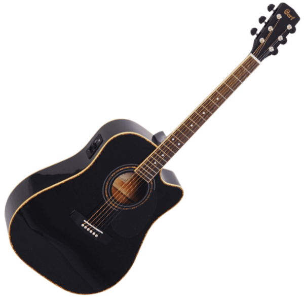 CORT AD880CE BK CHITARRA ACUSTICA DREADNOUGHT ELETTRIFICATA SPALLA MANCANTE NERA AD-880-CE-BK