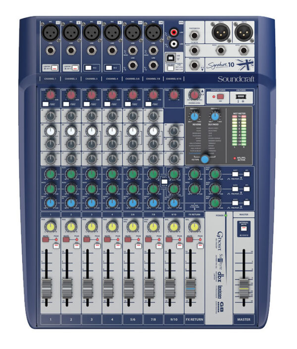 SOUNDCRAFT SIGNATURE 10 MIXER USB CON EFFETTI  10 CANALI SIGNATURE10