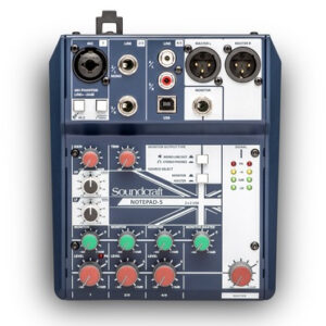 SOUNDCRAFT NOTEPAD5 MIXER ANALOGICO USB 5 CANALI CON PREAMPLIFICATORE MICROFONICO NOTEPAD 5