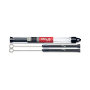 STAGG SBRU20-RM-WM SPAZZOLE IN METALLO CON IMPUGNATURA IN GOMMA/LEGNO