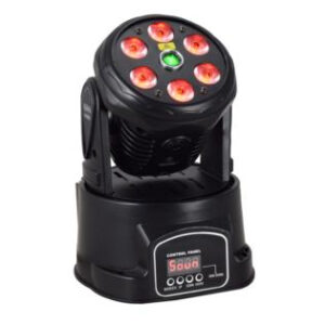 KARMA TM WASH60LS LUCE 60W LED MINI TESTA MOBILE 6 LED CON LASER 10W TM WASH-60-LS