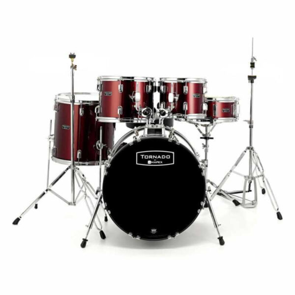 TORNADO BY MAPEX TND5254TDR BATTERIA ACUSTICA 5 PEZZI BURGUNDY RED CON SEGGIOLINO ( PIATTI NON INCLU
