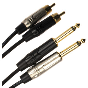 QUIKLOK JUST/2RCA2JM-1 CAVO 2RCA/2 JACK 6,3 MONO  LUNGHEZZA 1 MT