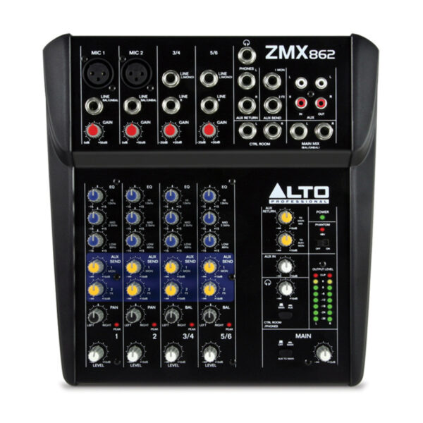 ALTO PROFESSIONAL ZEPHYR ZMX862 MIXER COMPATTO 6 CANALI  ZMX-862