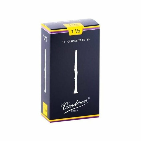 VANDOREN TRADITIONAL CR-1015 MISURA 1 1/2 ANCE PER CLARINETTO SIB SCATOLA DA 10PZ 1,5