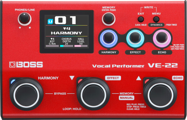 BOSS ROLAND VE22 PROCESSORE DI EFFETTI PER VOCE E PREAMP MICROFONICO VE-22