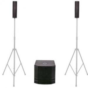 DB TECHNOLOGIES ES503 SISTEMA TRIAMPLIFICATO STEREO 1000W 2 SATELLITI PASSIVI 8X3″  1 SUB ATTIVO 12″