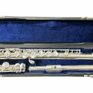 YAMAHA YFL-614 FLAUTO TRAVERSO CON CORPO IN ARGENTO CON MECCANICA ARGENTATA OCCASIONE USATO IN GARAN
