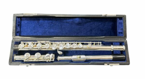 YAMAHA YFL-614 FLAUTO TRAVERSO CON CORPO IN ARGENTO CON MECCANICA ARGENTATA OCCASIONE USATO IN GARAN