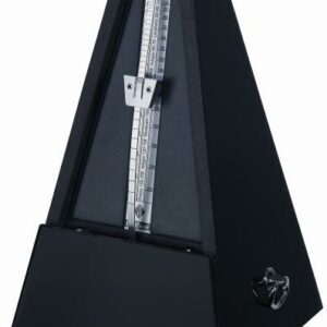 WITTNER 816M METRONOMO MECCANICO PIRAMIDALE CASSA IN LEGNO CON CAMPANELLO COLORE NERO SATINATO GEWA