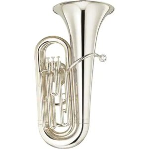 YAMAHA YBB105S TUBA IN SIB 3 PISTONI FORMATO 3/4 FINITURA ARGENTATA