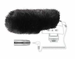 SENNHEISER MZW 400 FILTRO ANTI VENTO IN PELO PER MICROFONO MKE400 + ADATTATORE DA MINI JACK A XLR