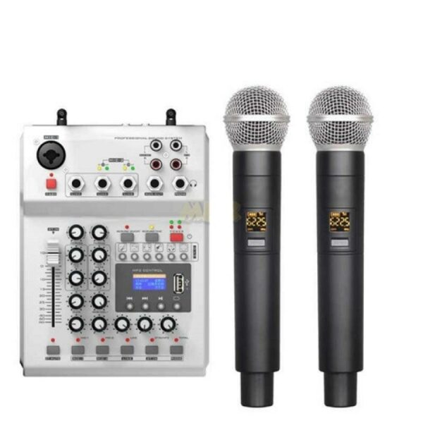 MIXER AUDIO DESIGN PAMX2.12/2UHF CON 2 RADIO MICROFONI